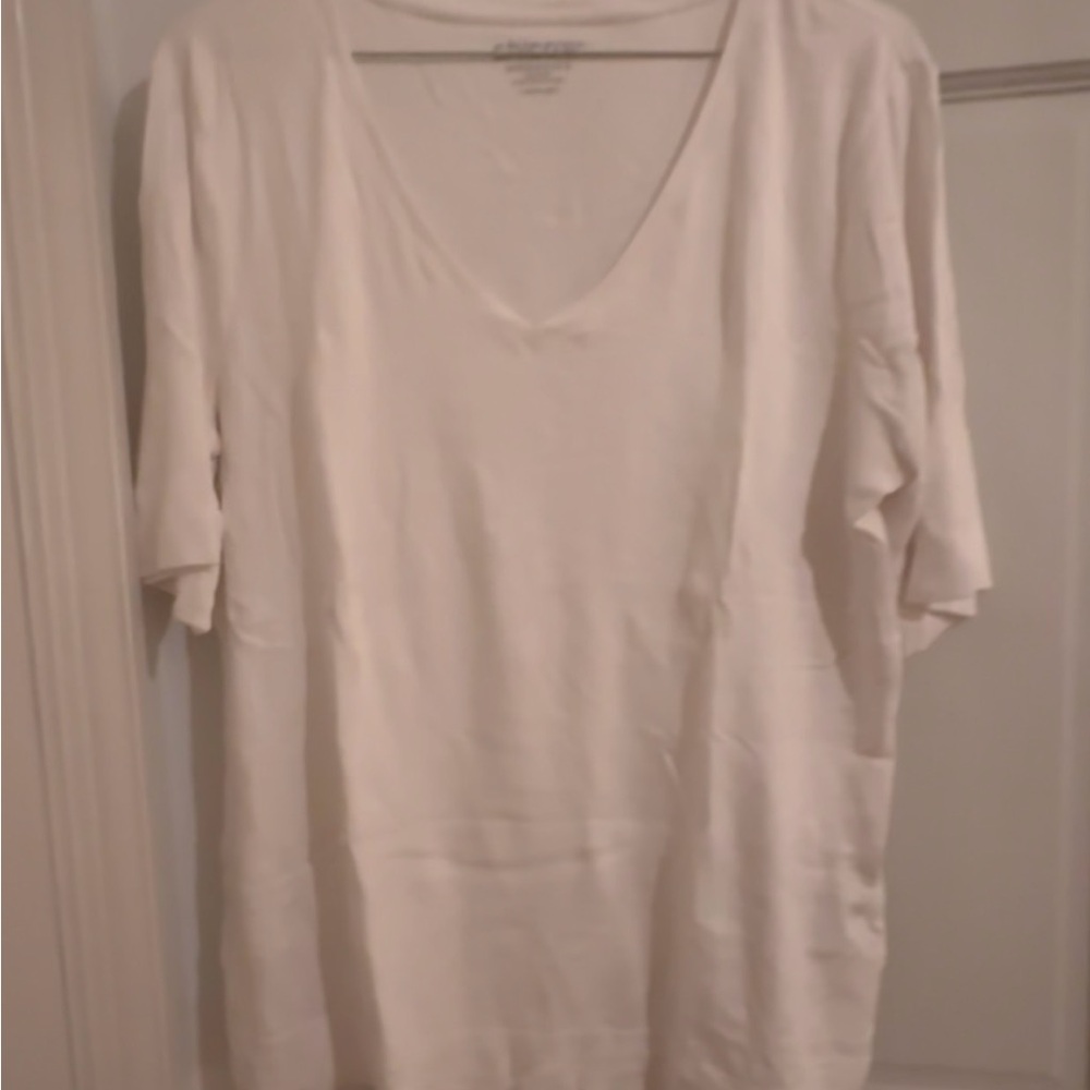 Chico's Cream V-Neck Top